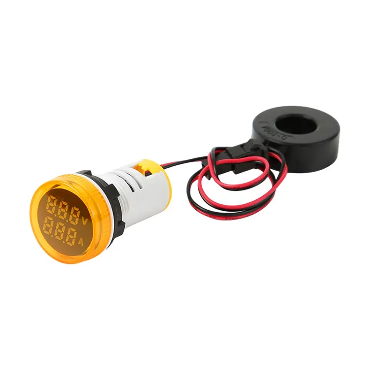 Digital AC Voltmeter dan Ammeter Square Dwi Paparan Lampu Penunjuk