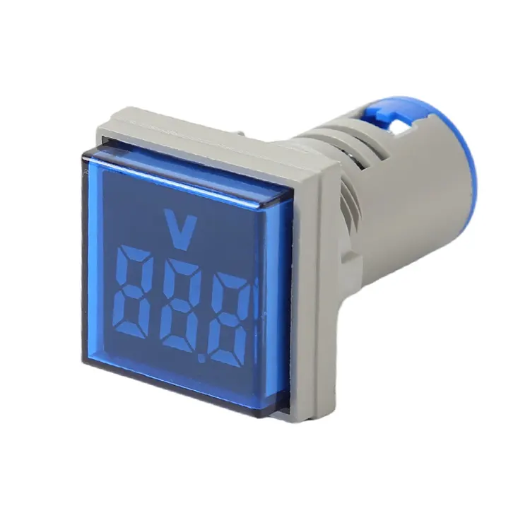 Digital AC Voltmeter Square Single Display Lampu Penunjuk