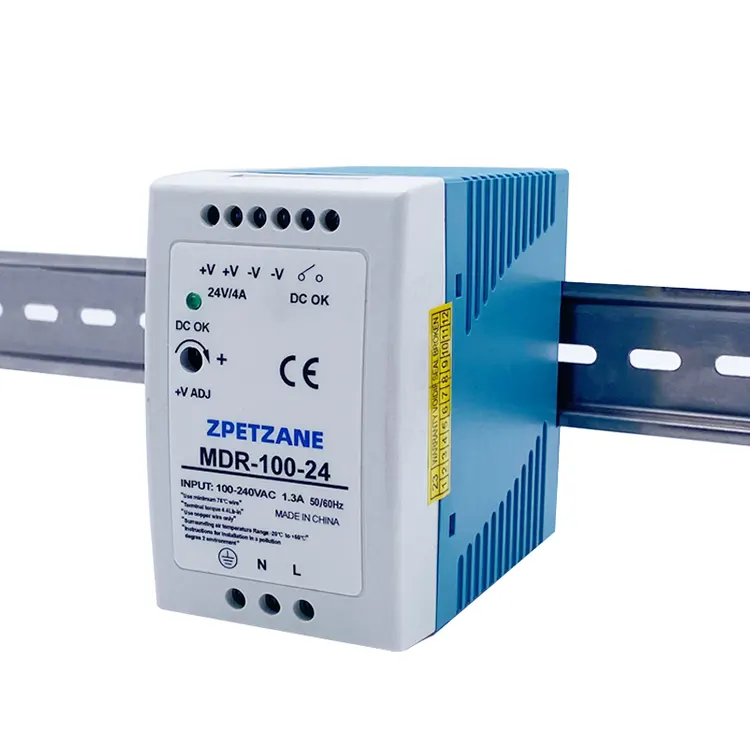 Bekalan Kuasa Suis Dipasang Rel MDR-100W DIN