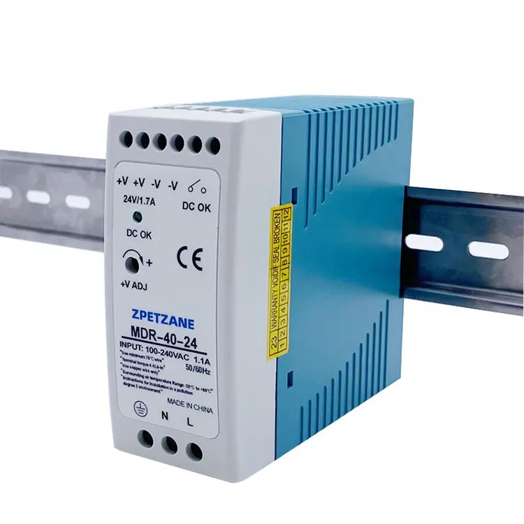 Bekalan Kuasa Suis Dipasang Rel MDR-40W DIN